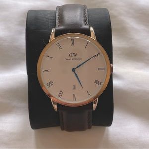 Daniel Wellington Dapper Durham Silver Watch, 34mm, Leather, for Men and Women